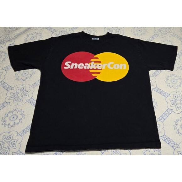 Mastercard x Sneaker Con Collaboration Graphic T-Shirt Black Sz M